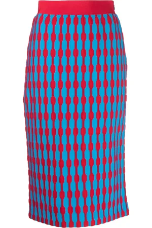 Tory Burch Geometric-pattern high-waist skirt
