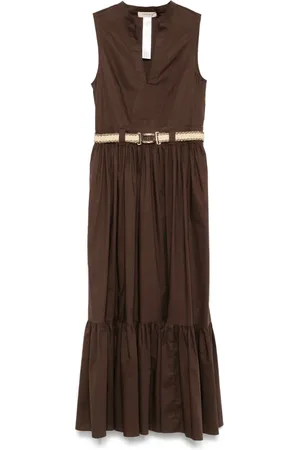 Twin-Set Belted maxi dress