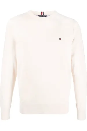 Tommy Hilfiger Logo-embroidered fine-knit jumper