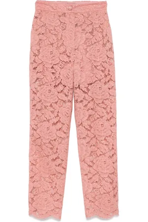 Dolce & Gabbana Floral-lace trousers