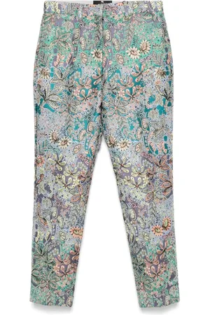 Etro Floral-jacquard trousers