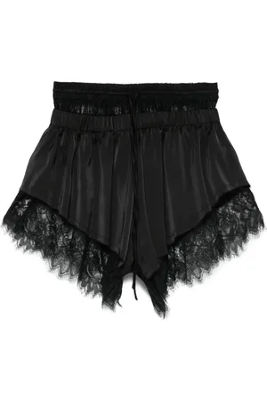 Atu Body Couture X Rue Ra floral-lace trim shorts