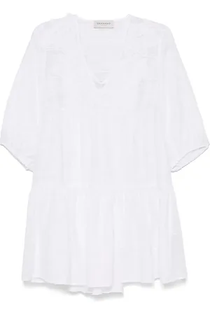 Ermanno Firenze Floral-embroidery mini dress
