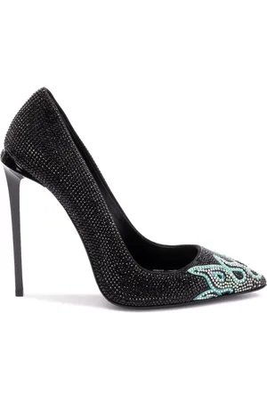 Philipp Plein 120mm flame-embellished pumps