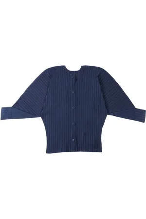 PLEATS PLEASE ISSEY MIYAKE Ribbed pleated cardigan