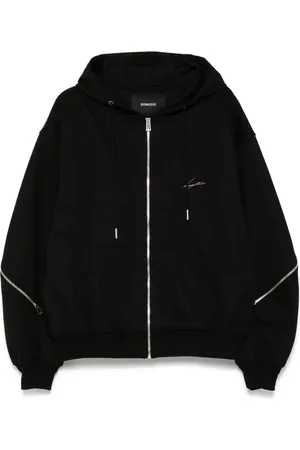 SONGZIO Mirrored youth embroidered zip-up hoodie
