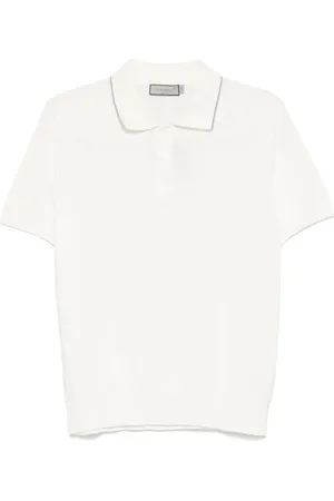 CANALI Fine-knit polo shirt