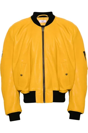 MARTINE ROSE Zip-up leather bomber jacket