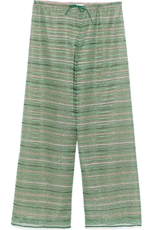 Oseree Shiny stripes trousers