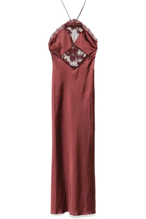 Self-Portrait Satin maxi dress