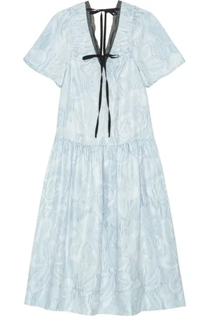 Ganni Cloqu?? midi dress