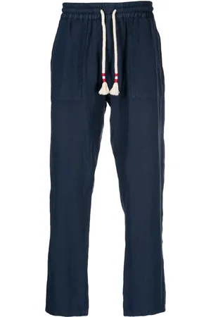 MC2 SAINT BARTH Straight-leg drawstring linen trousers