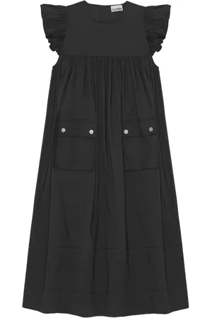 Ganni Cargo-pocket midi dress