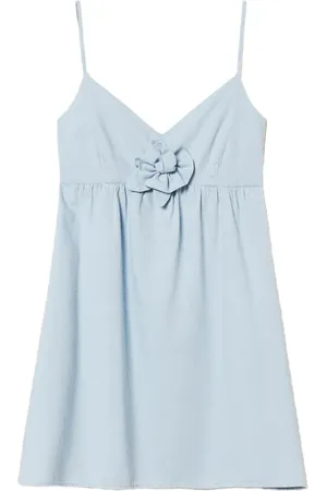 Twin-Set Floral-appliqué sundress