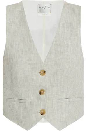 FORTE FORTE Slub-textured waistcoat