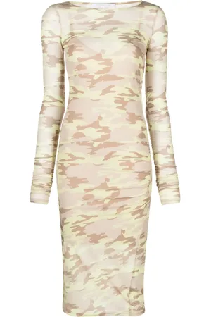 Patrizia Pepe Camouflage print tulle dress