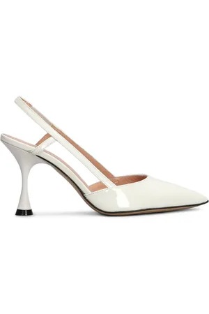 MARC ELLIS 90mm leather slingback pumps