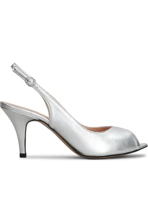 MARC ELLIS Metallic-effect slingback pumps