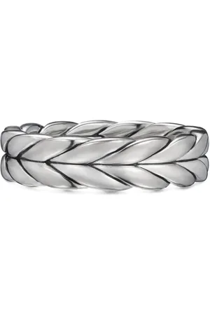 David Yurman Sterling Chevron band ring (6mm)