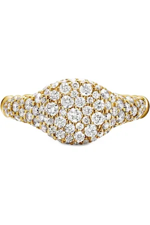 David Yurman 18kt yellow Petite Pav?? diamond pinky ring (7mm)