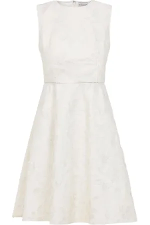 Moncler Floral-embroidered midi dress