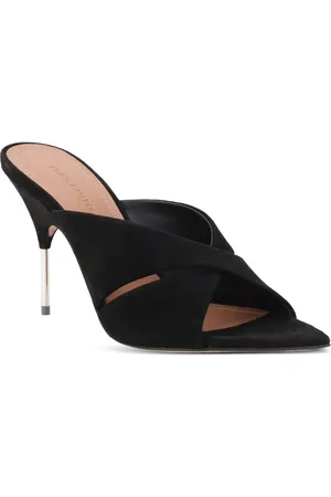 Amina Muaddi Samantha cross-strap heeled mules