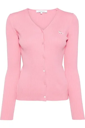 Maison Kitsuné Baby fox patch fine ribbed cardigan