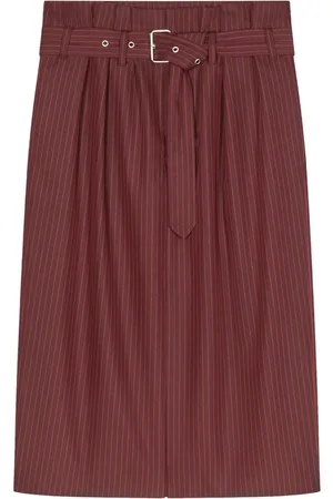 DRIES VAN NOTEN Pleat-detailing midi skirt