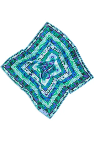 Puccini Geometric-print silk scarf