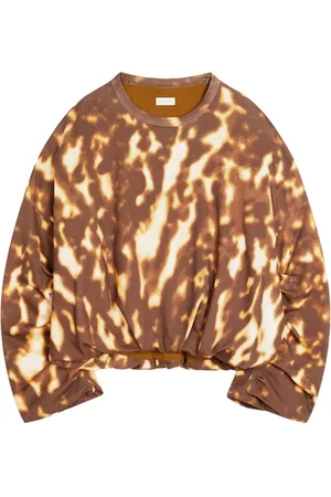 DRIES VAN NOTEN Cotton draped sweatshirt