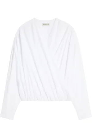 DRIES VAN NOTEN Draped cotton top