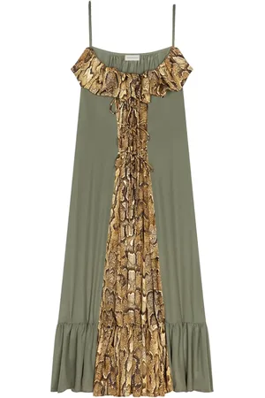 DRIES VAN NOTEN Ruffle-trim midi dress