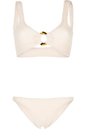 Hunza G Julia crinkled-finish bikini set