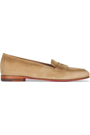 santoni Carla suede loafers