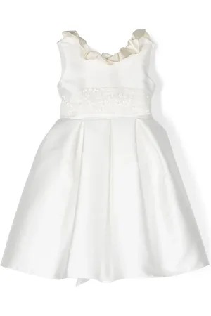LA STUPENDERIA Ruffle-collar pleated dress