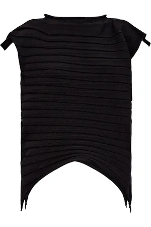 PLEATS PLEASE ISSEY MIYAKE Asymmetrical stripe top