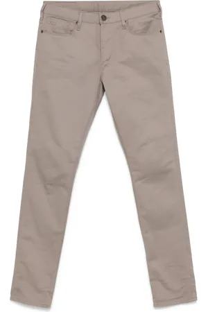 Emporio Armani Logo-plaque slim-fit jeans