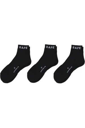 A Bathing Ape Logo-embellished ankle socks (pack of three)