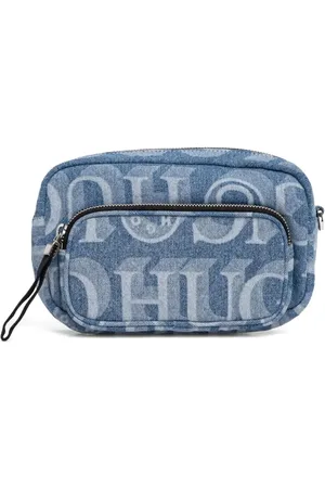 HUGO BOSS Logo-print denim cross body bag