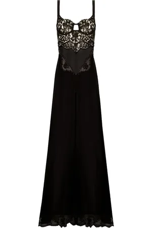 Dolce & Gabbana Lace-detail silk-blend dress