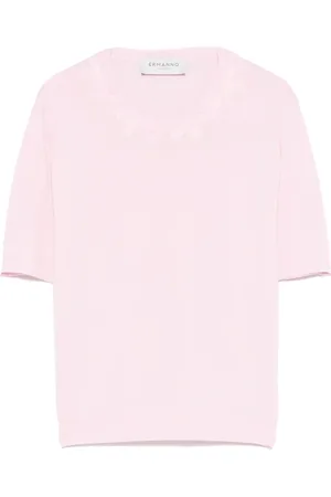 Ermanno Firenze Floral-embroidery T-shirt