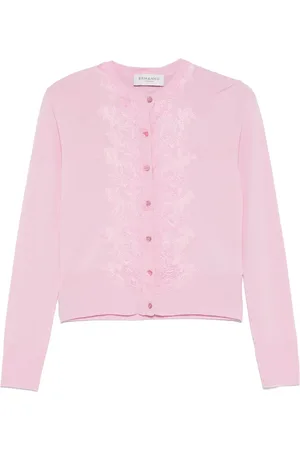 Ermanno Firenze Lace-detailed cardigan