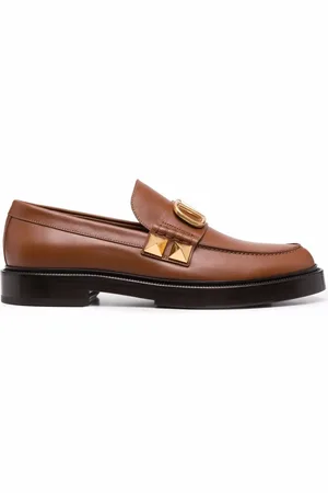 VALENTINO GARAVANI Stud Sign leather loafers