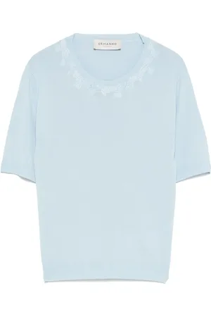 Ermanno Firenze Floral-embroidery T-shirt