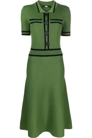 Karl Lagerfeld Decorative button-detail short-sleeve dress