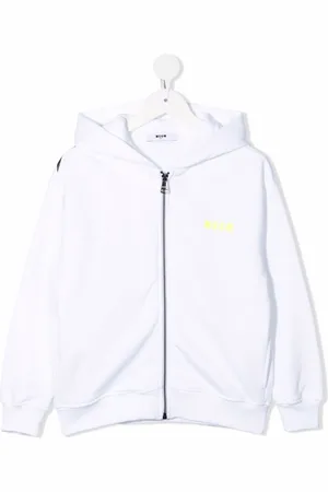 Msgm Logo-print zip-up hoodie