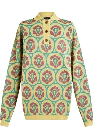 Etro Floral-jacquard polo jumper