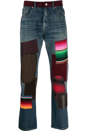 JUNYA WATANABE Patchwork-design slim-cut jeans