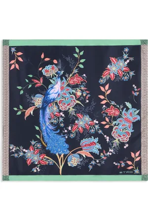 Etro Peacock-print pocket square