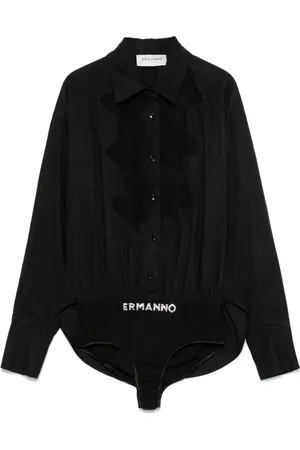 Ermanno Firenze Lace-detailed bodysuit